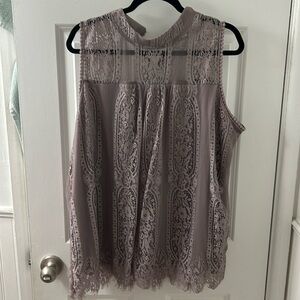 Blouse, purple Lace, work once